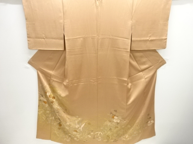 JAPANESE KIMONO / IRO-TOMESODE / AUTUMN FLOWERS